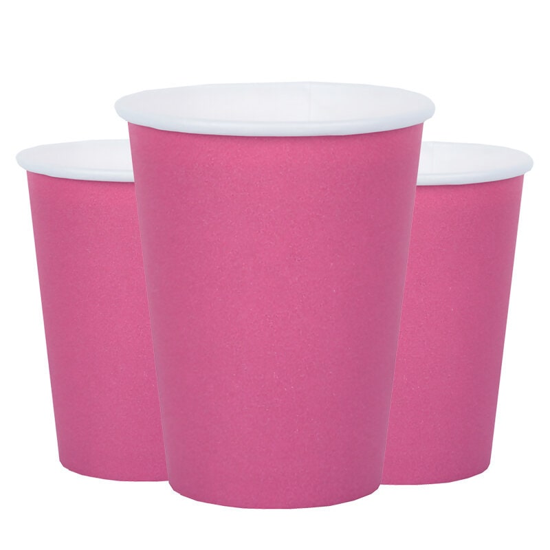 Pappbecher 270 ml - Pink 10er Pack