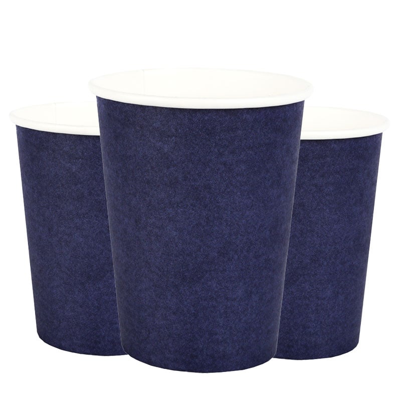 Pappbecher 250 ml - Dunkelblau 10er-Pack