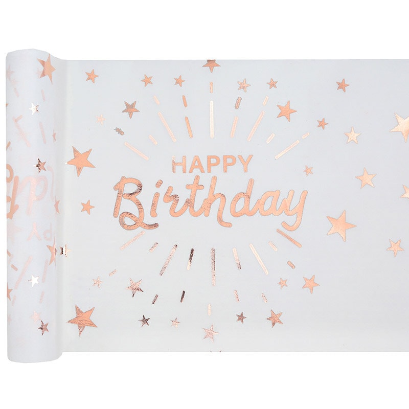 Sparkling Happy Birthday - Tischläufer 5 Meter