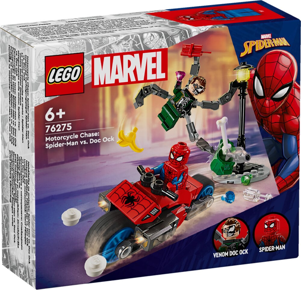 LEGO Marvel - Motorrad-Verfolgungsjagd: Spider-Man vs. Doc Ock 6+