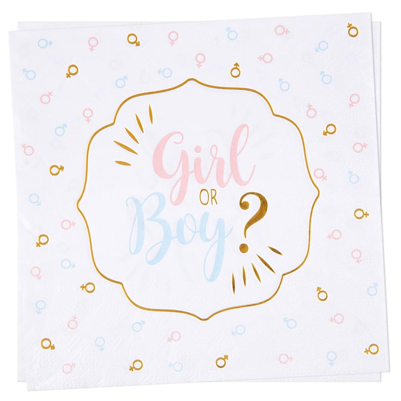Boy or Girl - Servietten 20er-Pack