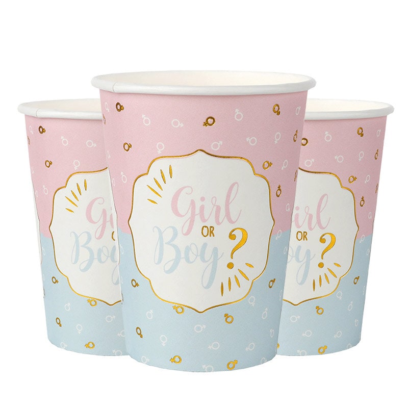 Girl or Boy - Pappbecher 10er-Pack