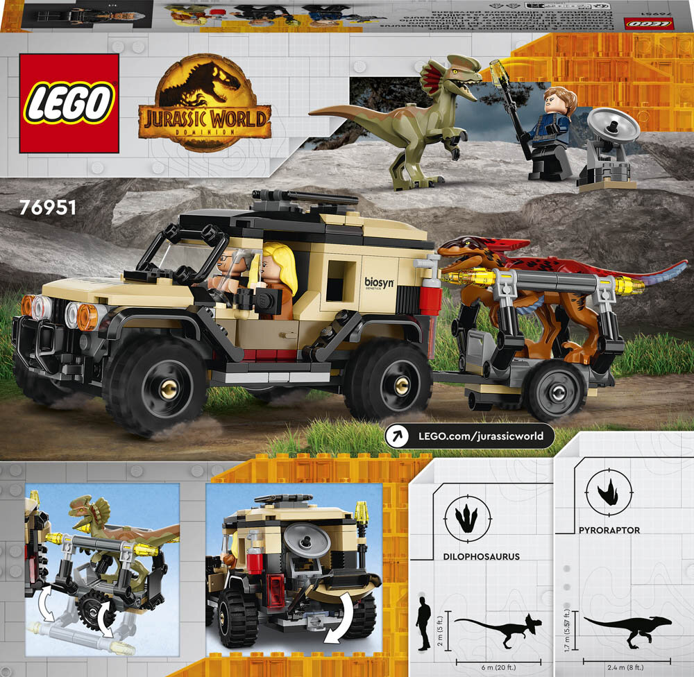 LEGO Jurassic World - Pyroraptor & Dilophosaurus Transport 7+