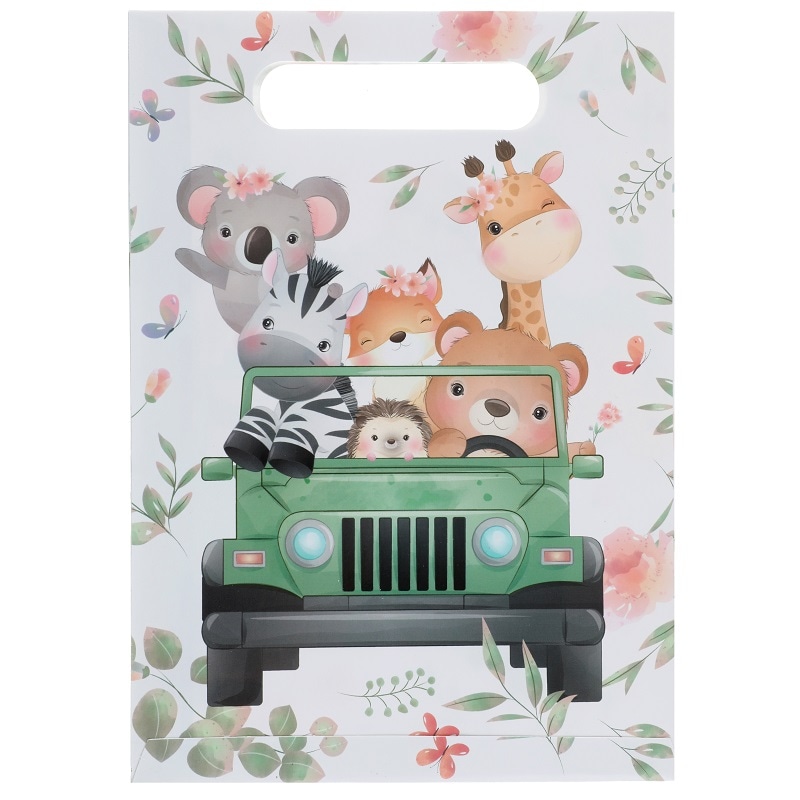 Baby Safari - Geschenktüten aus luxuriösem Papier im 10er Pack