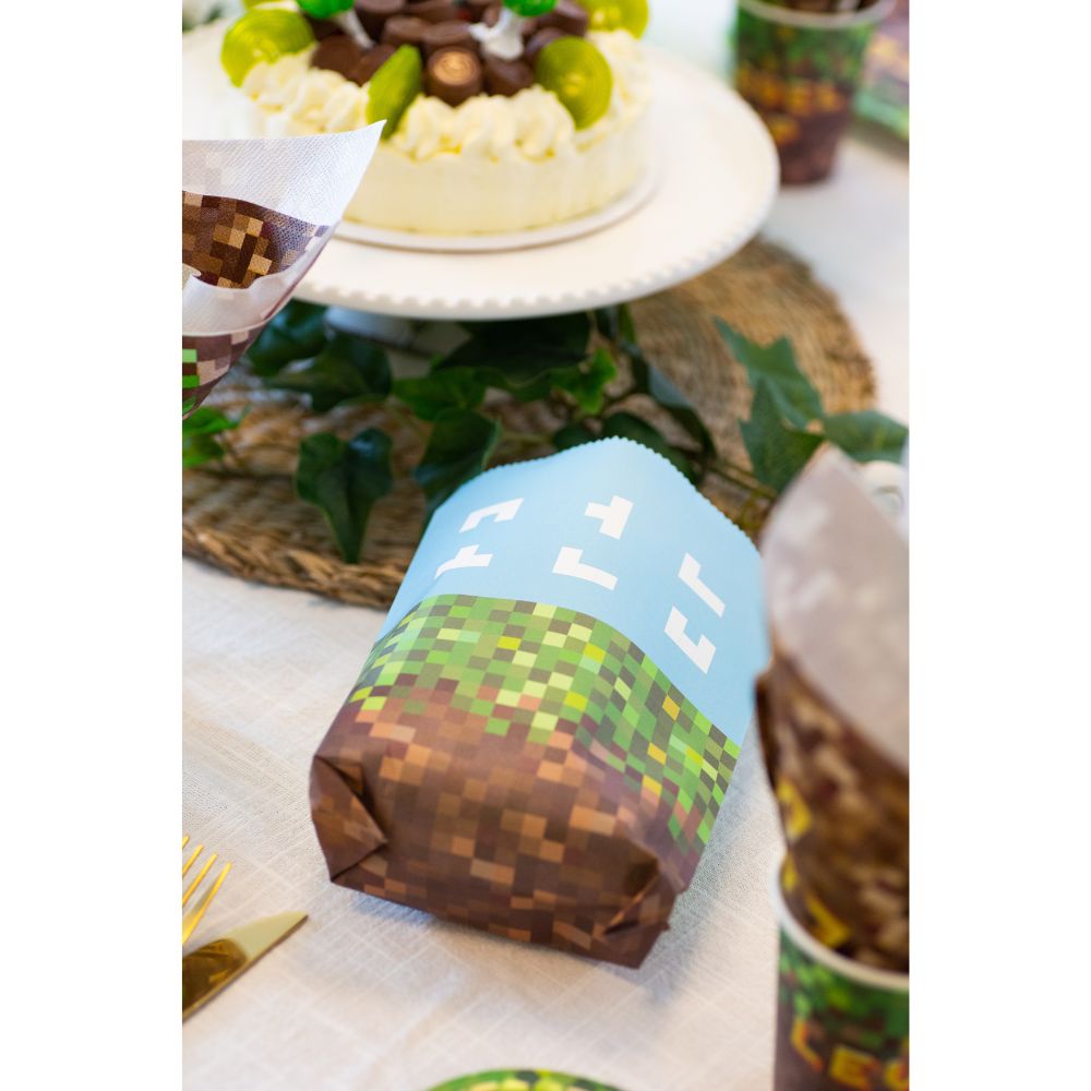 Pixel - Bonbontüten aus Papier im 8er-Pack