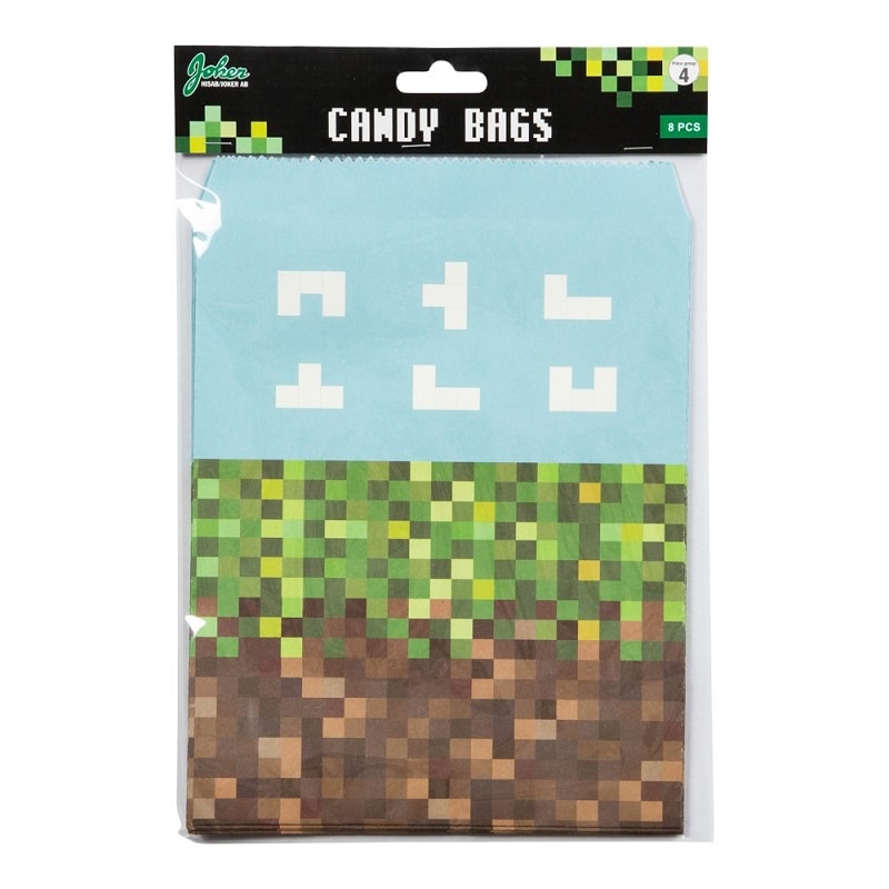 Pixel - Bonbontüten aus Papier im 8er-Pack