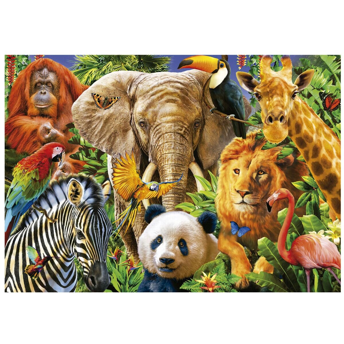 Educa Puzzle - Wilde Tiere Collage 500 Teile