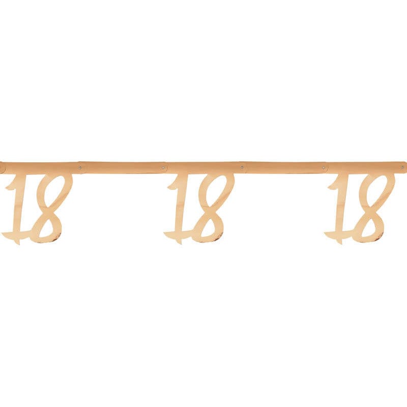 Girlande in Roségold 18. Geburtstag 250 cm