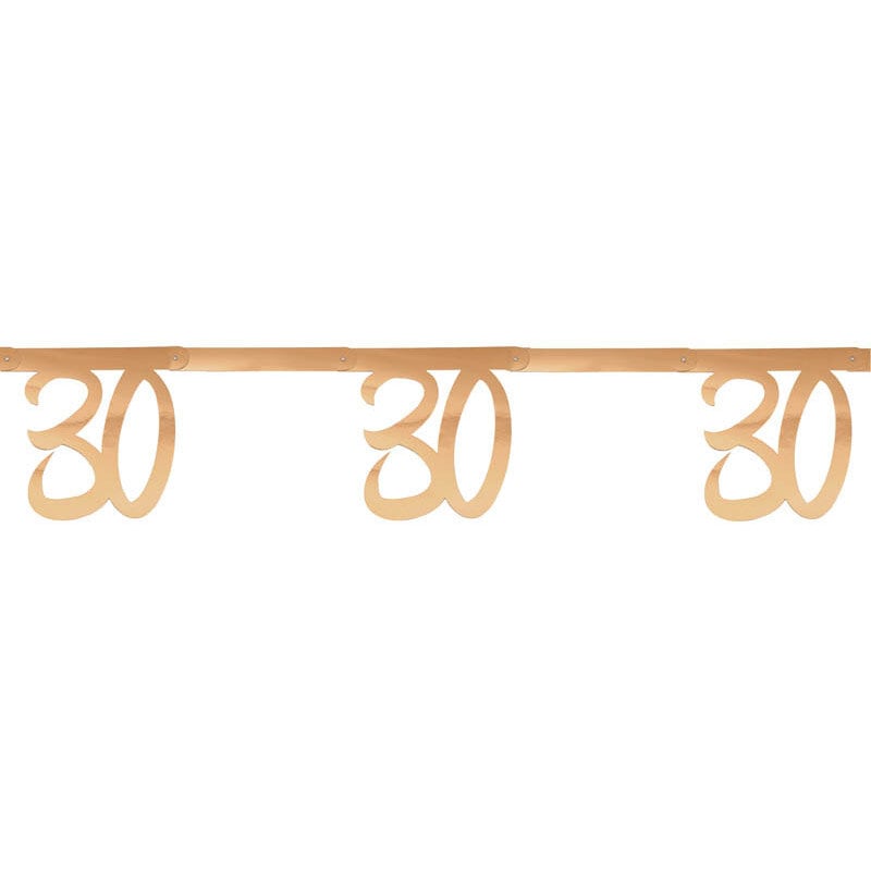 Girlande in Roségold 30. Geburtstag 250 cm