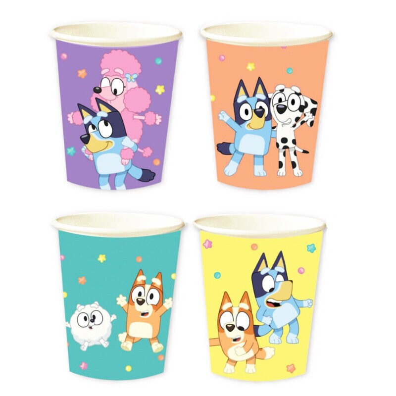 Bluey Party Pappbecher 8er-Pack