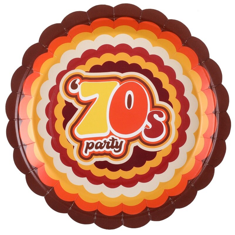 Zurück in die 70er - Teller 10er-Pack