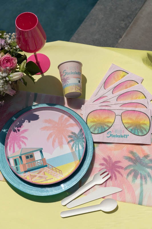 Miami Beach - Pappbecher 10er-Pack