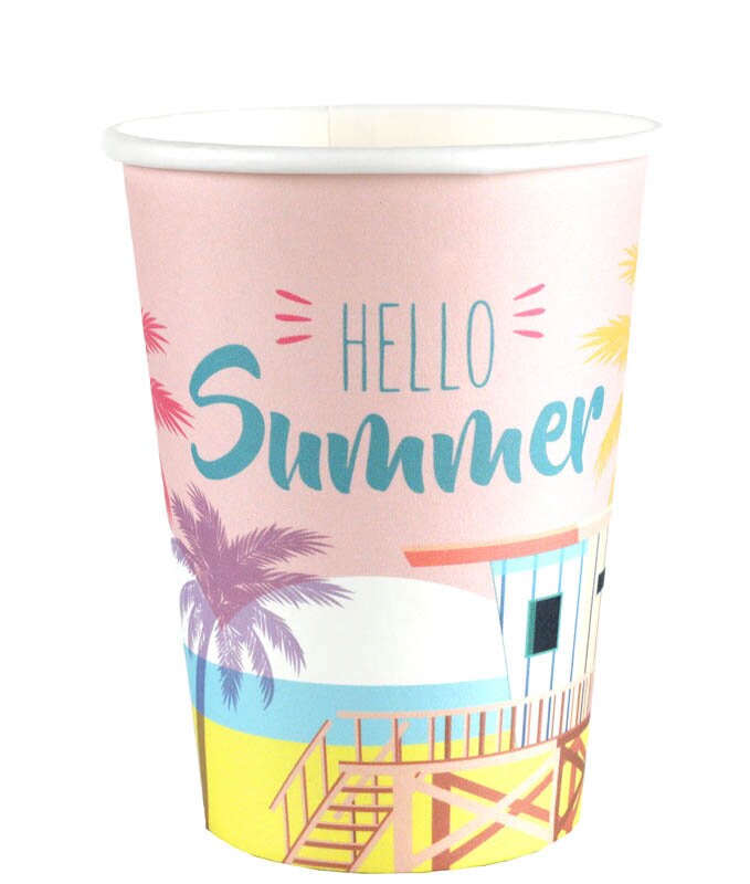 Miami Beach - Pappbecher 10er-Pack