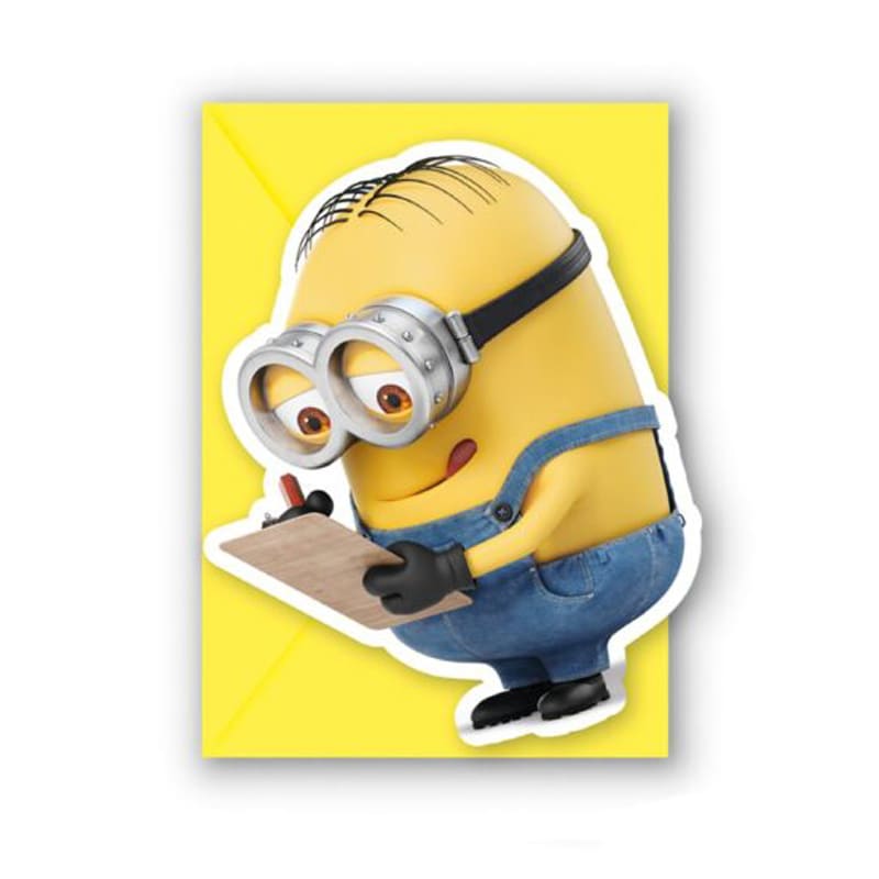 Minions Einladungskarten mit Umschlägen 6er-Pack