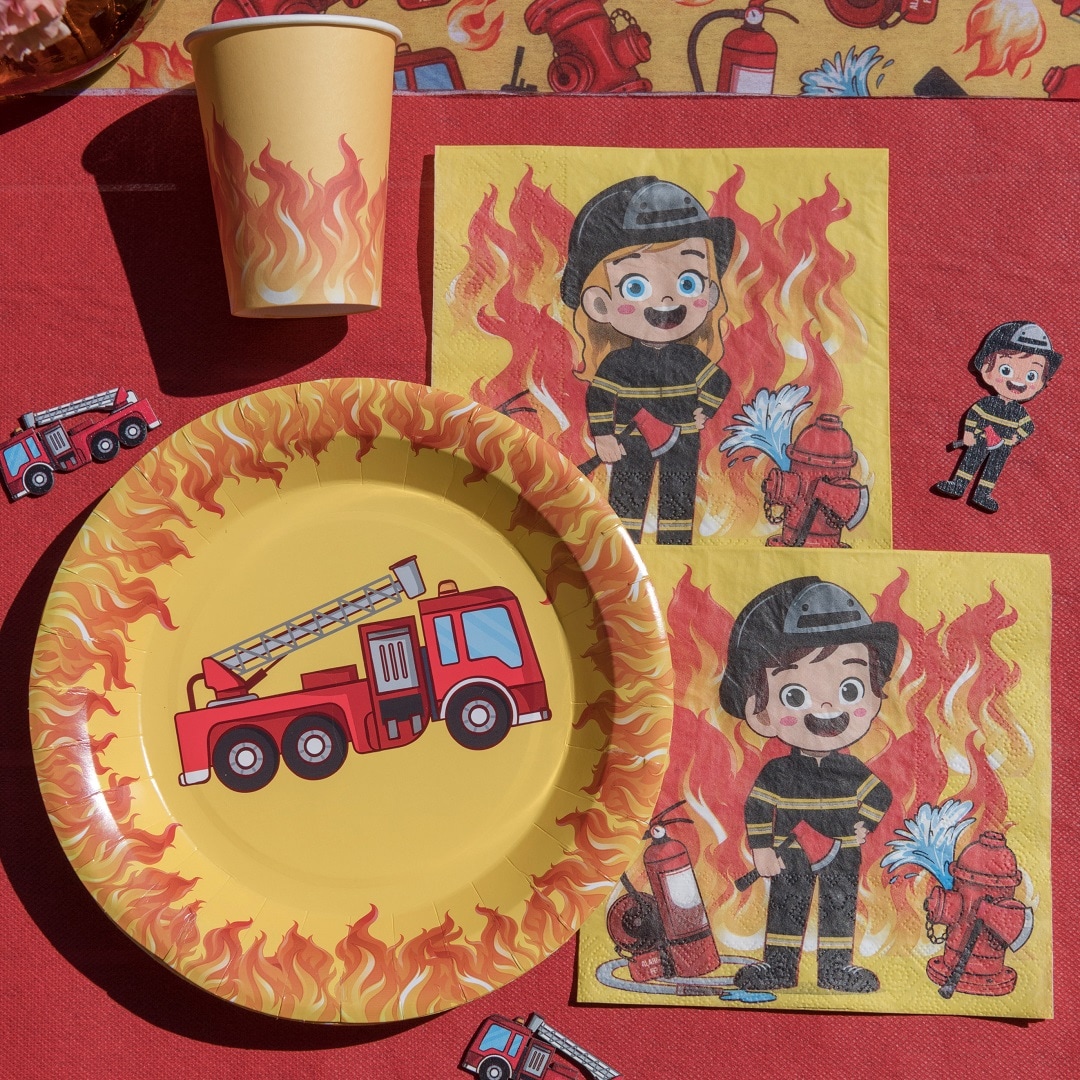 Feuerwehr Servietten 20er-Pack