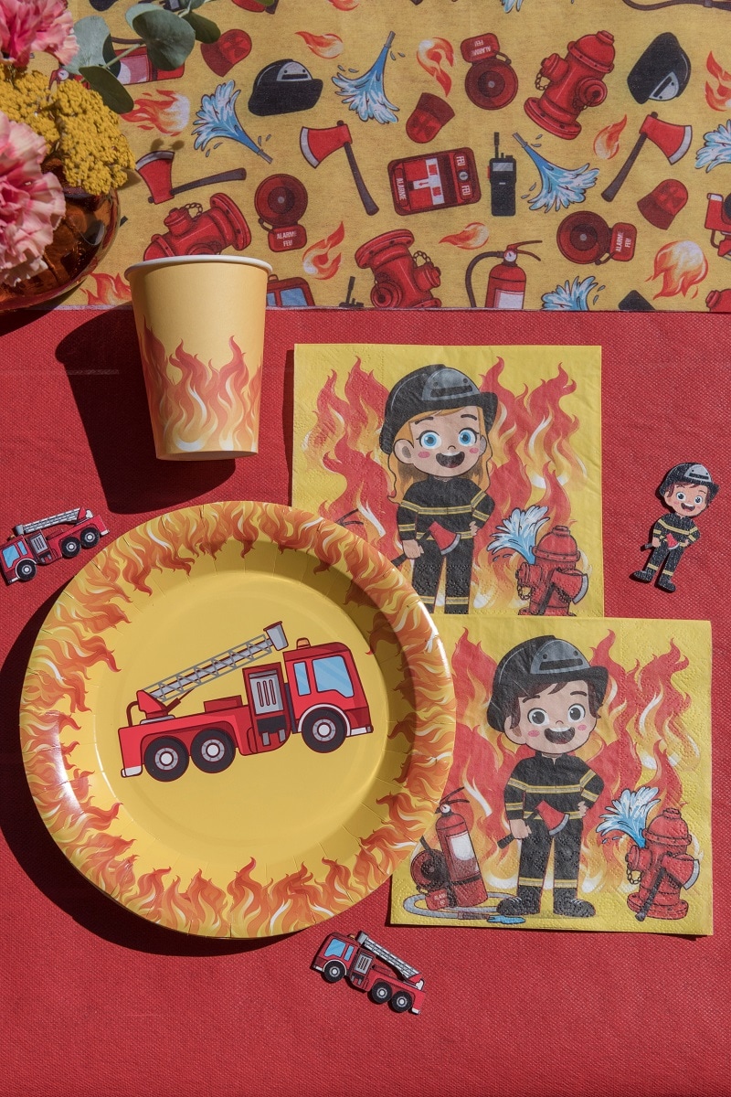 Feuerwehr Pappteller 10er-Pack