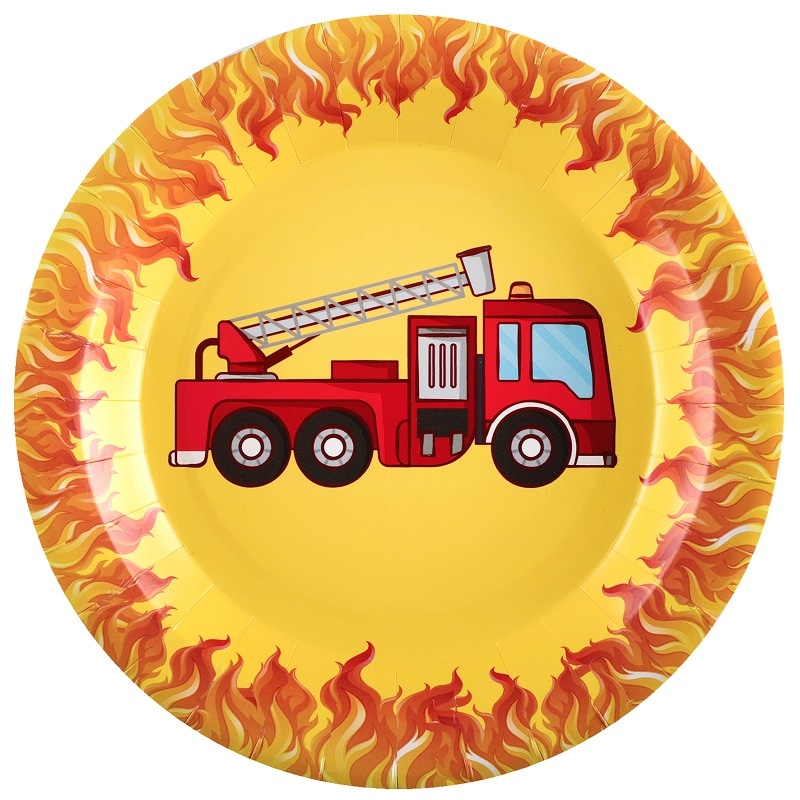 Feuerwehr Pappteller 10er-Pack