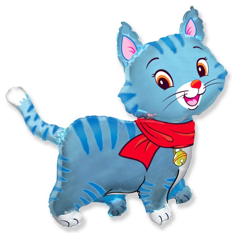 Folienballon - Blaue Katze 61 cm