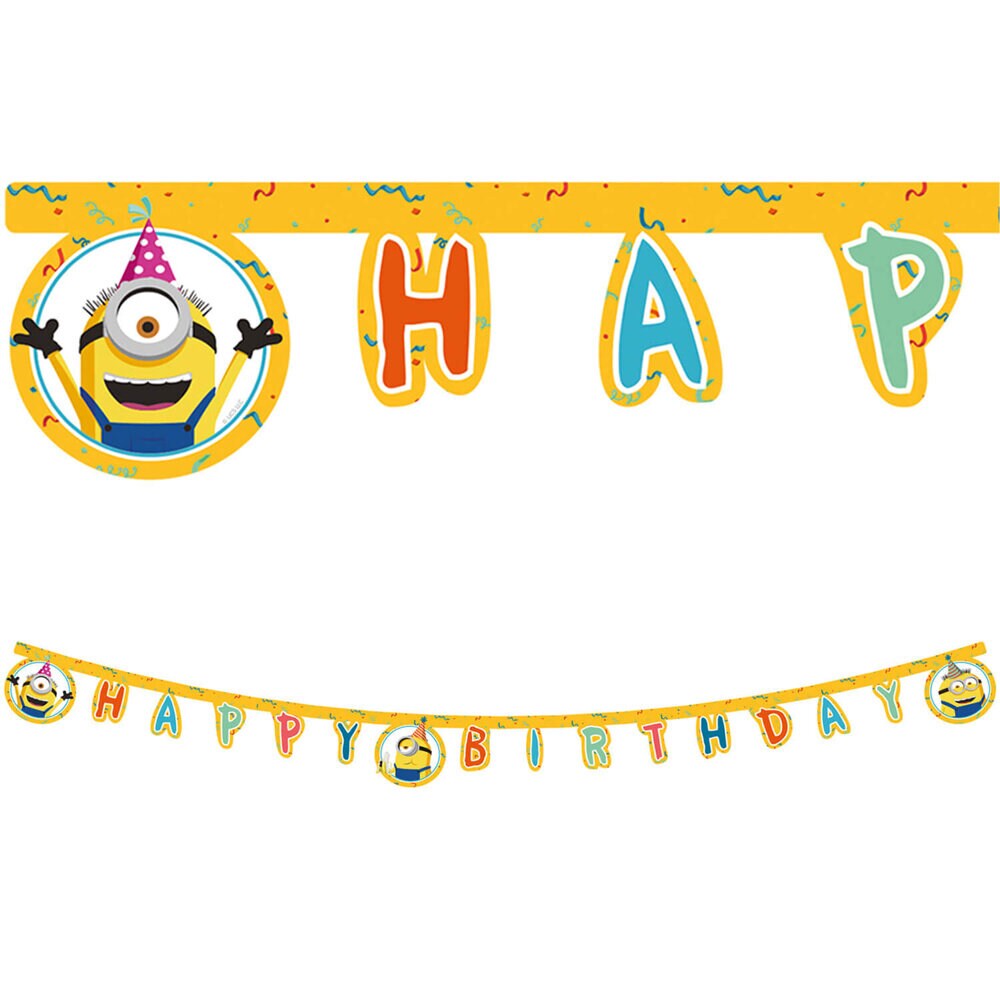 Minions Girlande Happy Birthday