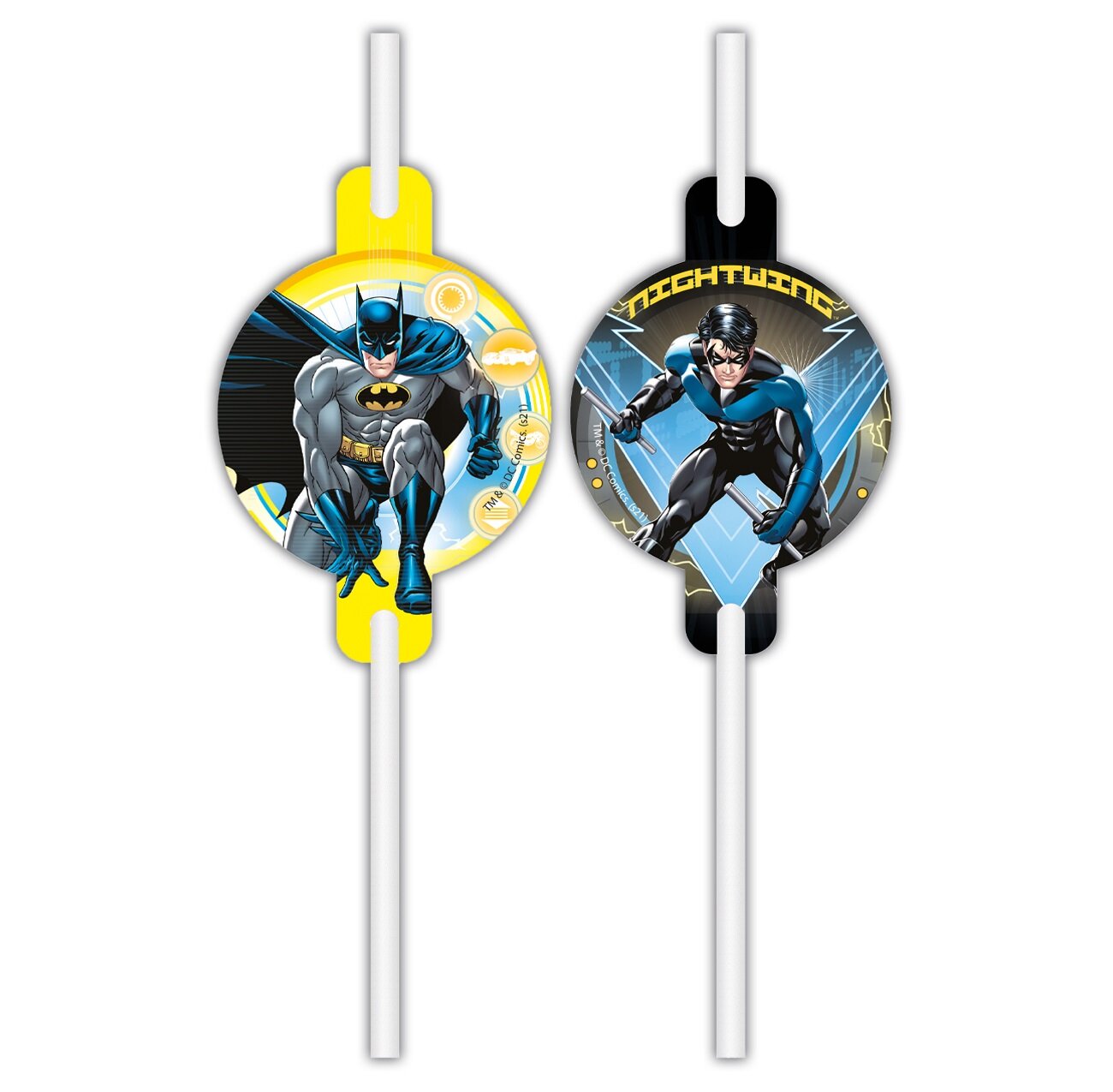 Batman - Papiertrinkhalme 4er-Pack