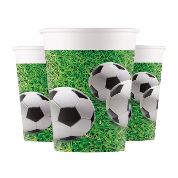 Fußballparty - Pappbecher im 8er-Pack