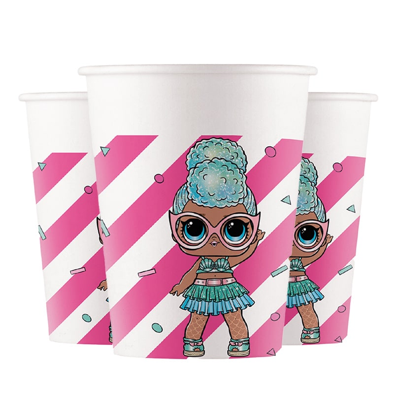LOL Glitterati Metallic - Pappbecher 8er-Pack