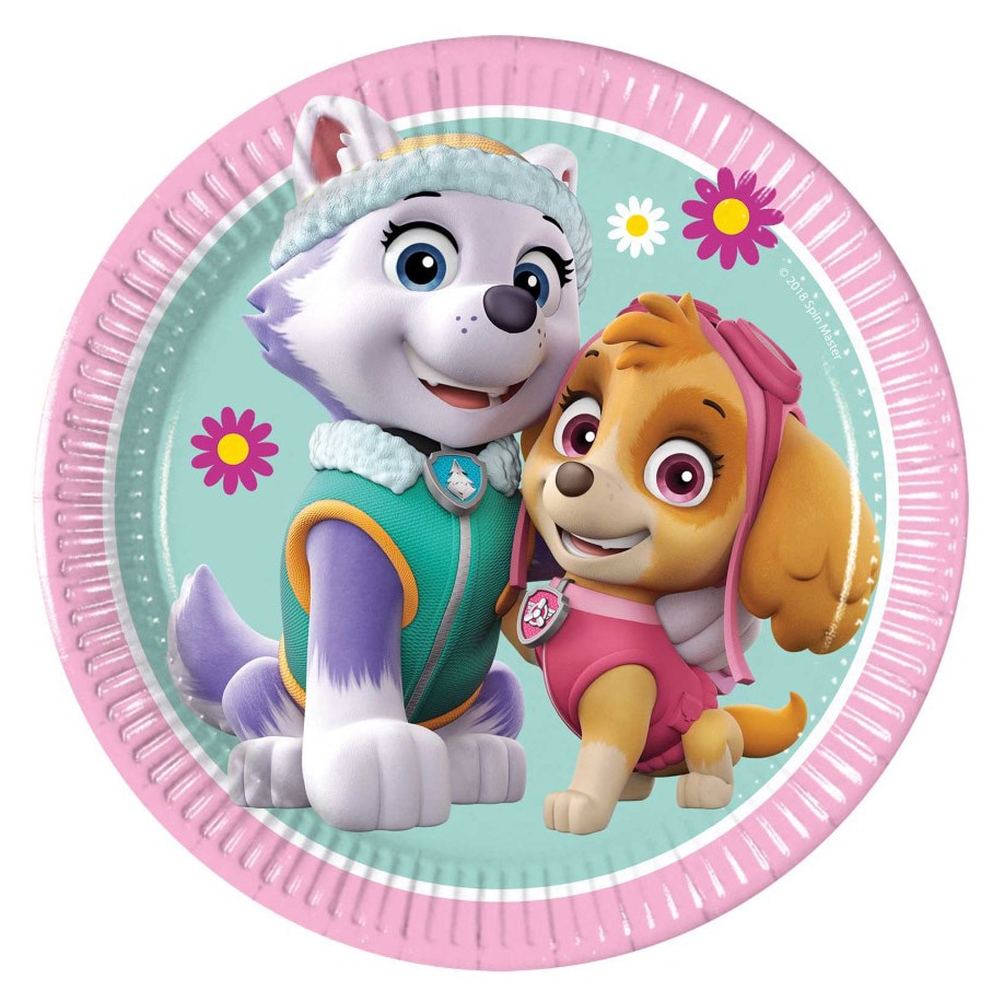Paw Patrol Skye & Everest - Kuchenteller 8er-Pack