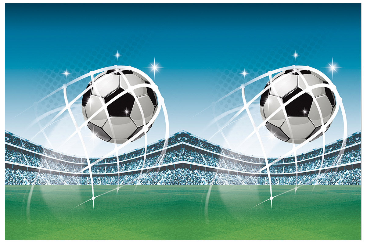 Fußballfans - Tischdecke aus Kunststoff 120 x 180 cm