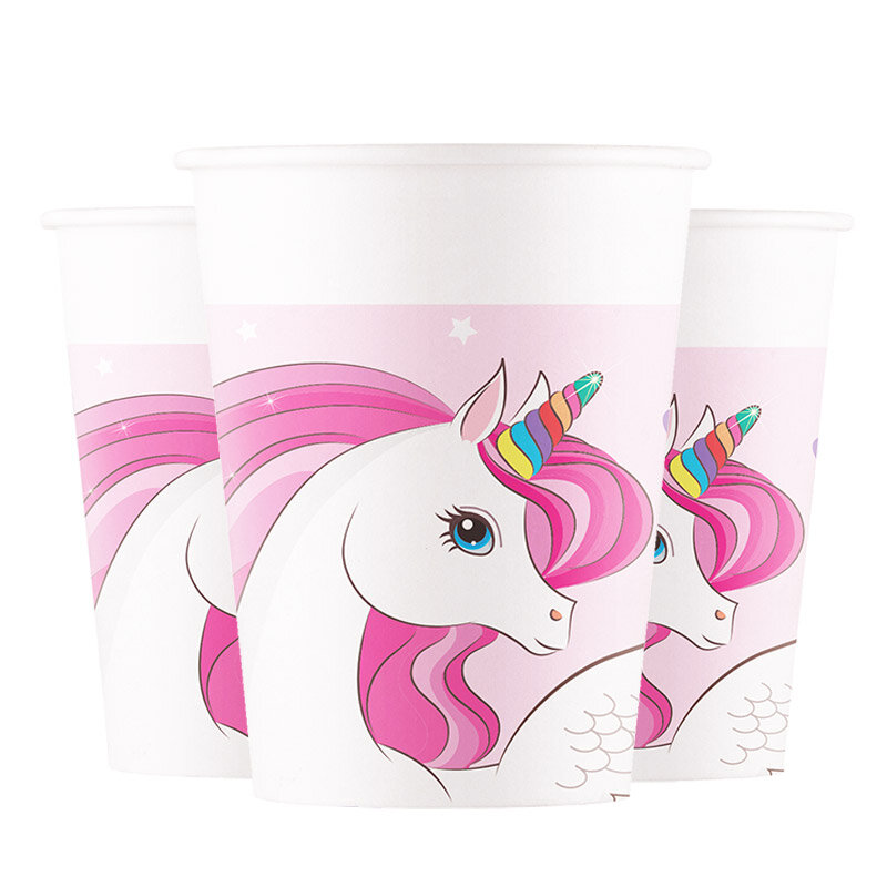 Unicorn Rainbow - Pappbecher 8er-Pack