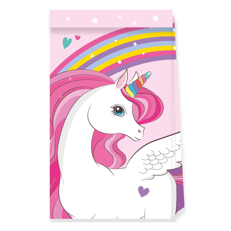 Unicorn Rainbow Geschenktüten aus Papier 4er-Pack