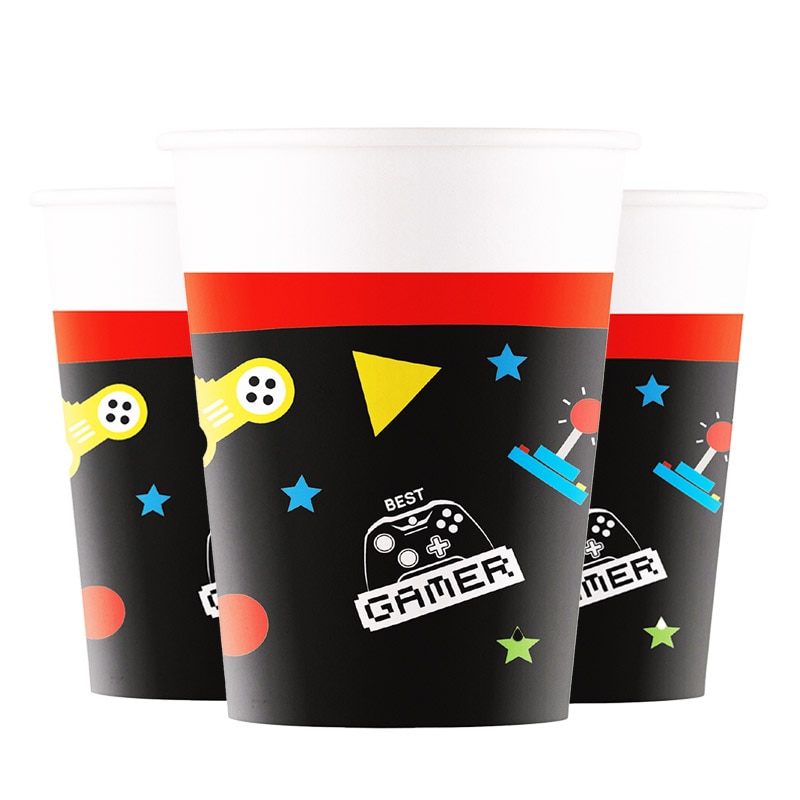 Gamers Party - Pappbecher 8er-Pack