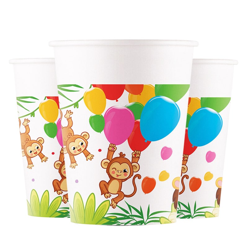Jungle Balloons - Pappbecher 8er-Pack