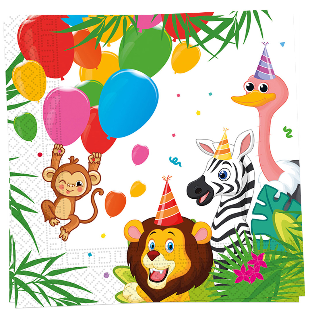 Jungle Ballons - Servietten 20er Pack