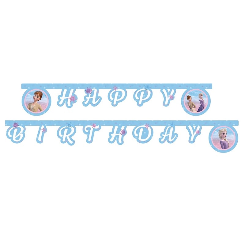 Frozen 2 Wind Spirit - Girlande Happy Birthday