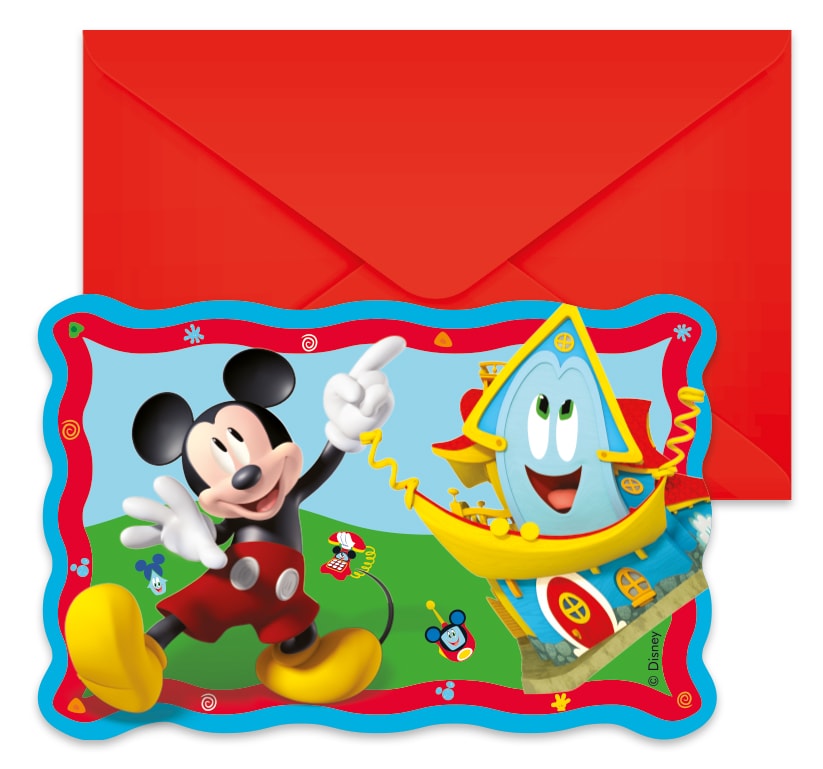 Mickey Maus - Einladungskarten 6er Pack