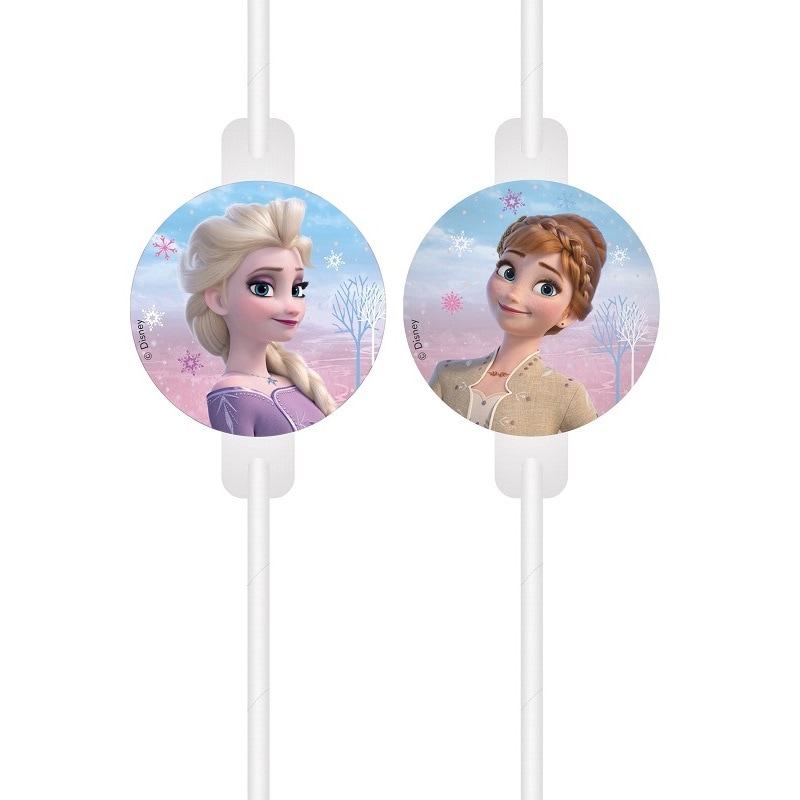 Frozen 2 Wind Spirit - Papier Trinkhalme 4er-Pack