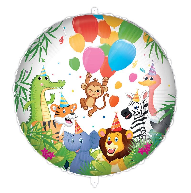 Jungle Balloons - Folienballon mit Ballongewicht 46 cm
