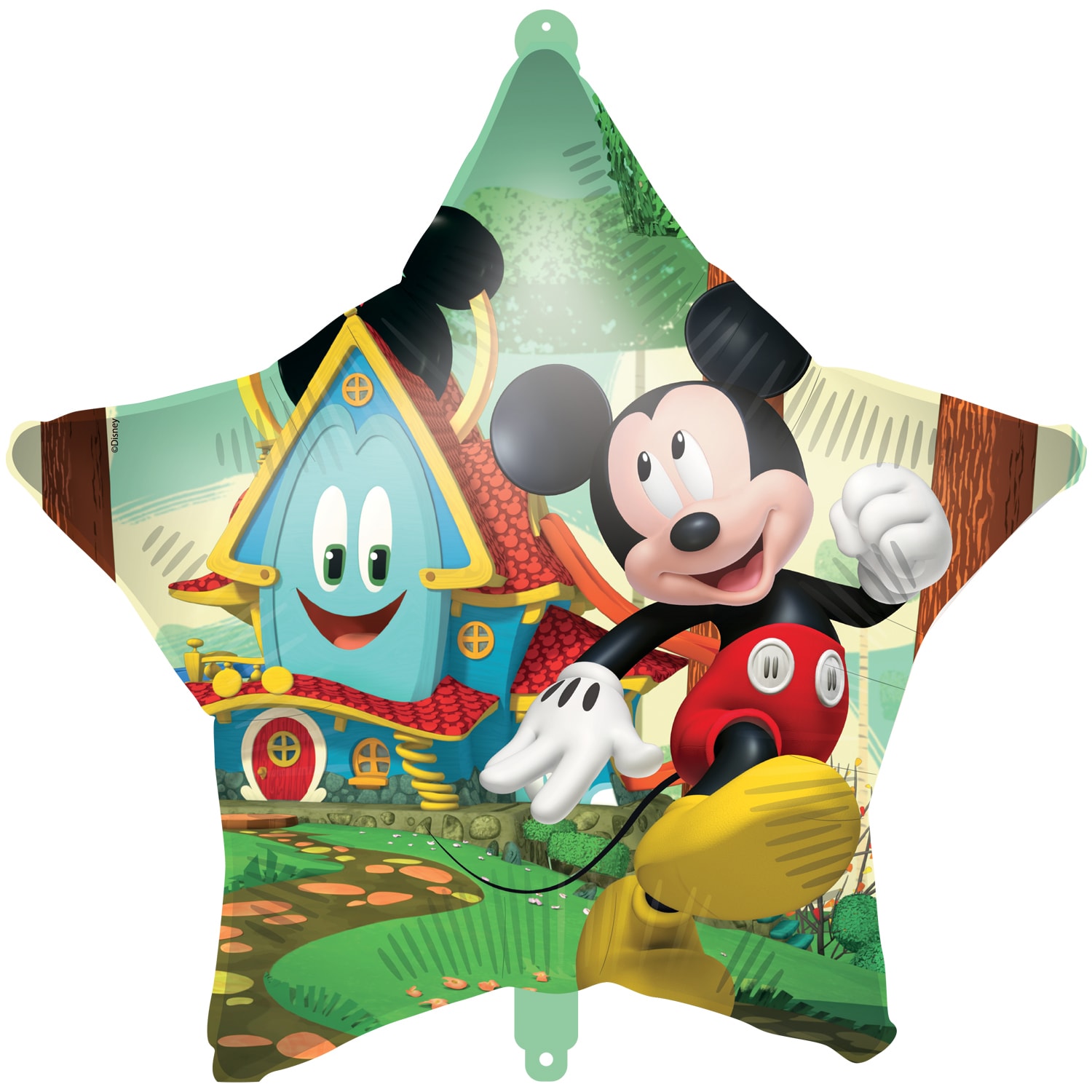 Mickey Maus - Sternförmiger Folienballon mit Ballongewich