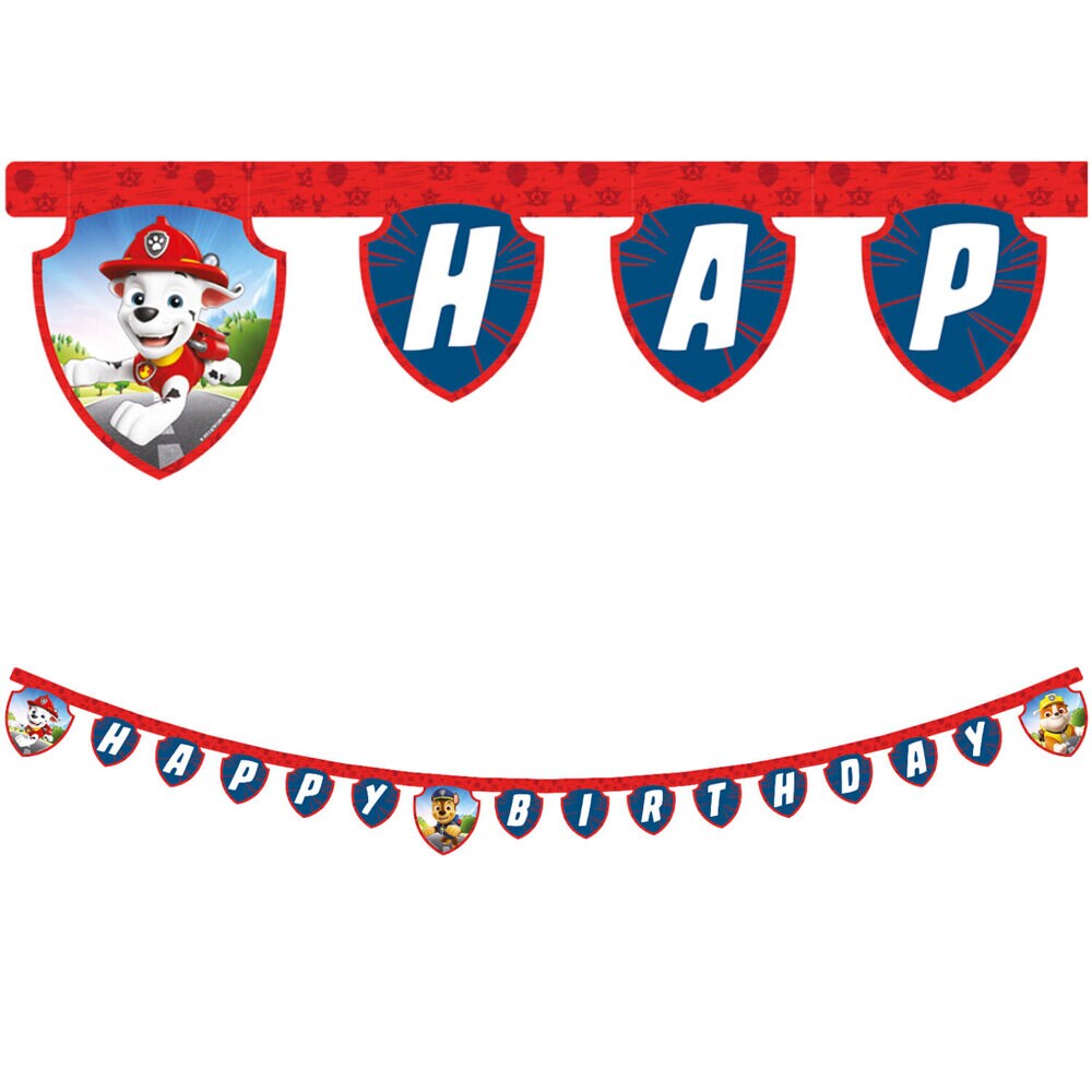 Paw Patrol Girlande Happy Birthday