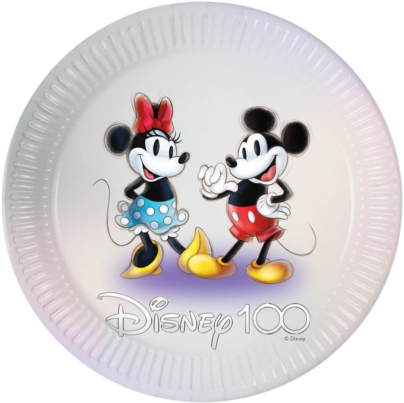 Disney 100. Jahrestag - Teller 8er-Pack