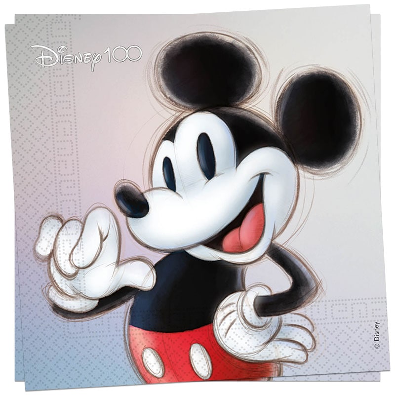 Disney 100. Jahrestag - Servietten Mickey 20er Pack