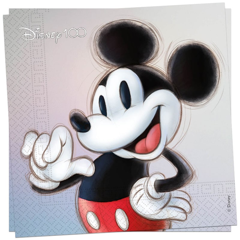 Disney 100. Jahrestag - Servietten Mickey 20er-Pack