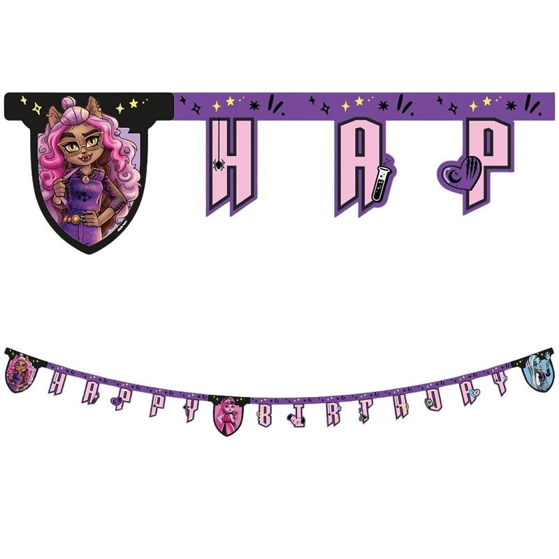 Monster High - Girlande Happy Birthday