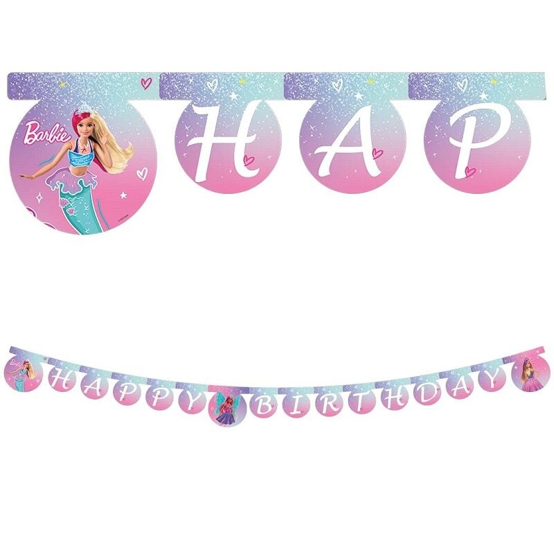 Barbie - Girlande Happy Birthday