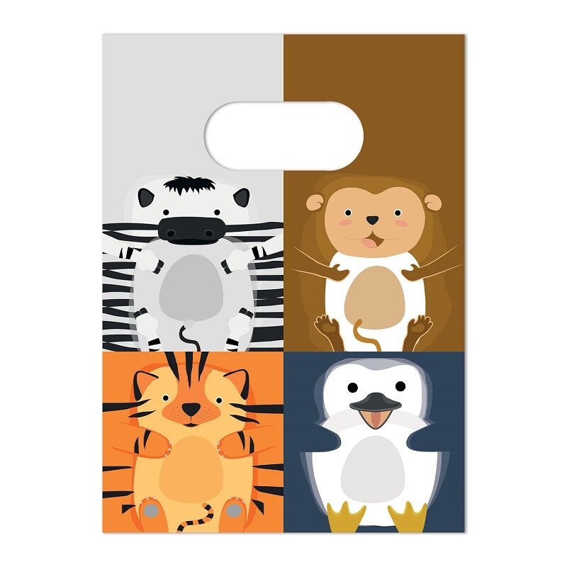Zoo Tiere - Geschenktüten aus Papier 4er-Pack