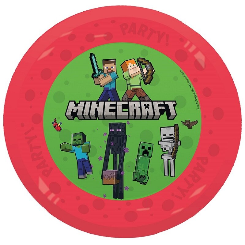 Minecraft - Teller aus Kunststoff 21 cm 4er-Pack