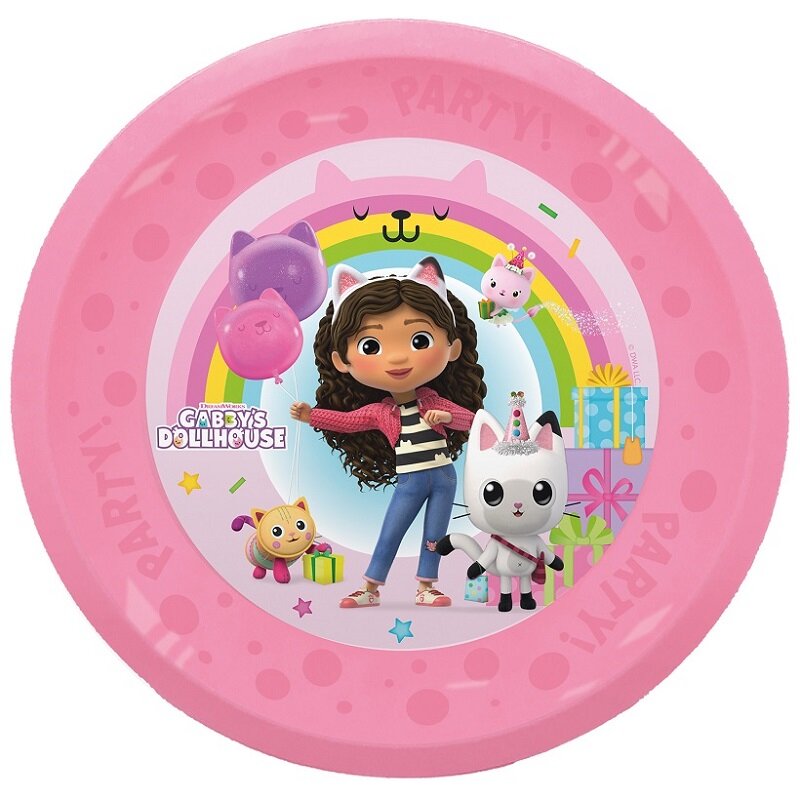 Gabby's Dollhouse - Teller aus Kunststoff 21 cm 4er-Pack