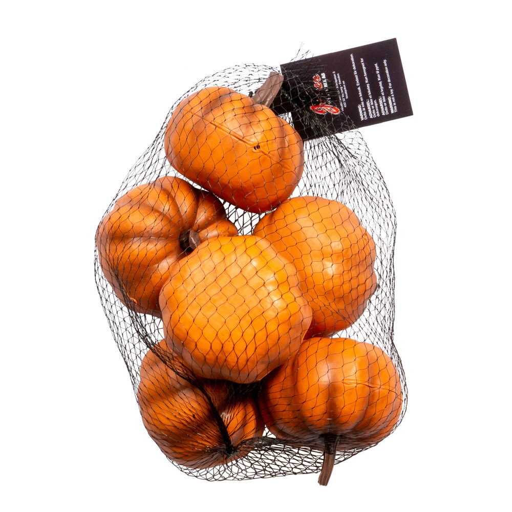 Dekorative Kürbisse aus Kunststoff 6er-Pack