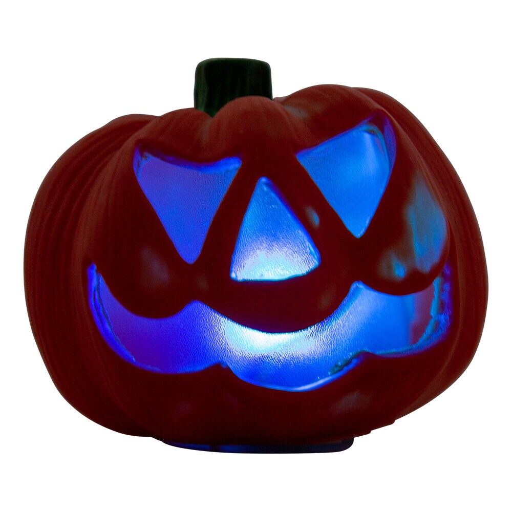 Leuchtender Halloween-Kürbis mit Farbwechsel-Licht