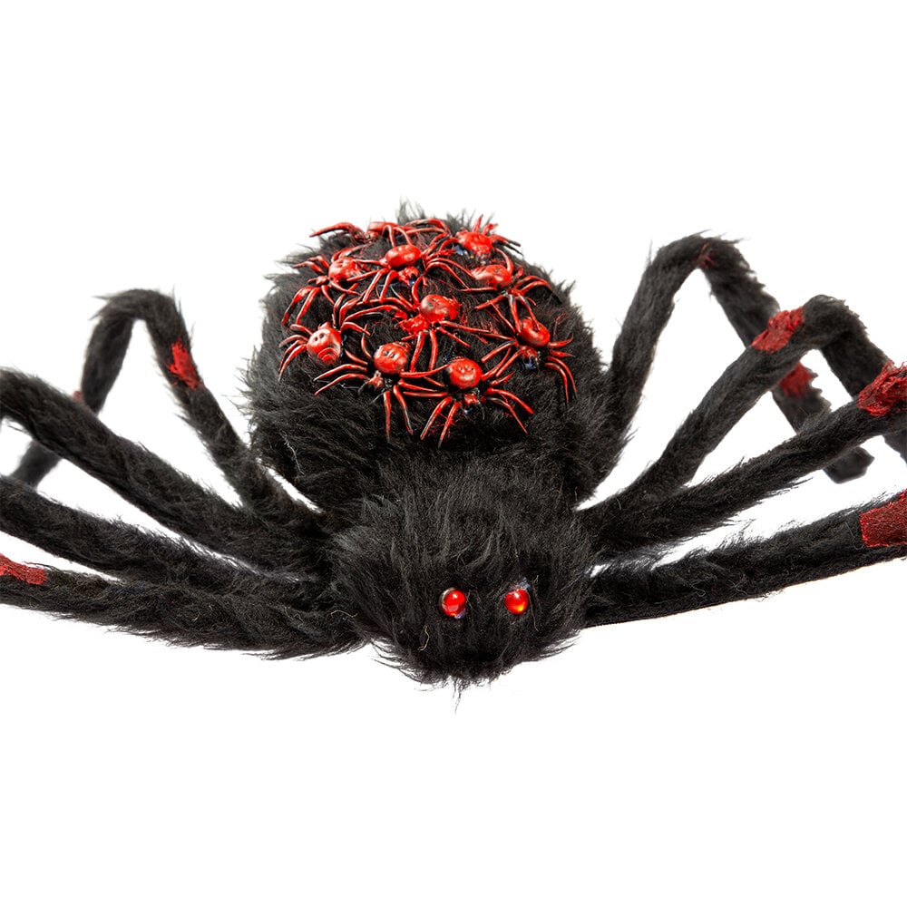 Gruselige Spinne mit kleinen roten Spinnen 75 cm